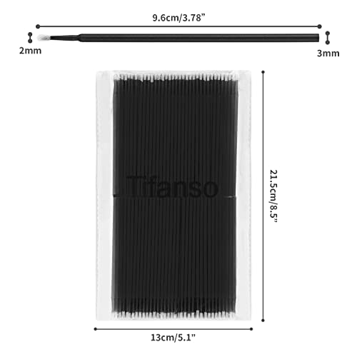 Tifanso 400PCS Disposable Micro Cotton Swabs for Makeup & Eyelash Extensions
