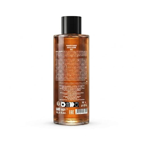 Marmara Barber No.3 Aftershave Cologne for Men, 16.9 Fl Oz - Refreshing Cedarwood & Patchouli Scent