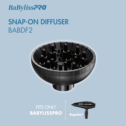 BaBylissPRO Snap-On Diffuser for Rapido & Brava Hair Dryers