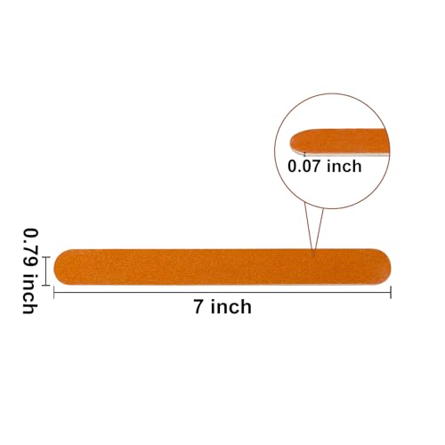LNAUJS 24 Pack Dual-Sided Nail Files - 7 Inch Wooden Emery Boards