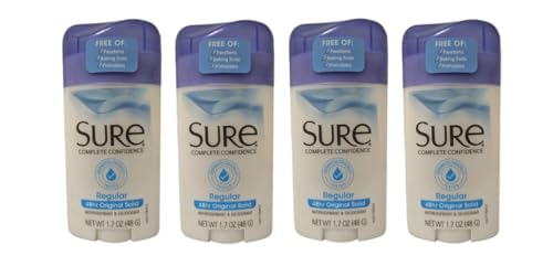 Sure Original Solid Anti-Perspirant Deodorant, 1.7 oz (Pack of 4)