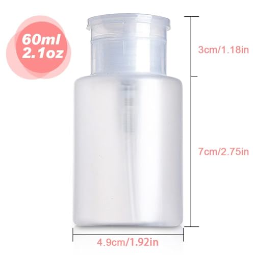 Milukon 3PCS Refillable Pump Dispenser Set for Acetone & Alcohol