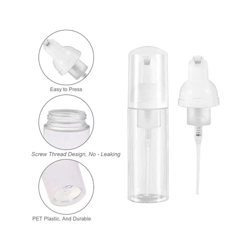3pcs 2oz Travel Foam Pump Bottles - Leakproof & Portable Dispenser