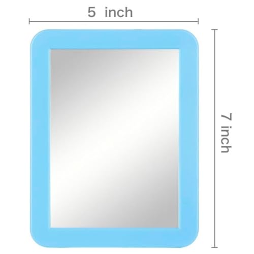 Magnetic Locker Mirror - 5.25" x 7" Real Glass for School & Office