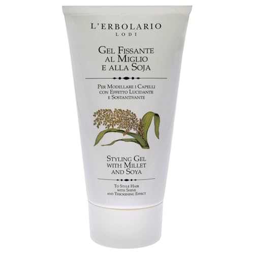L'Erbolario Millet & Soya Styling Gel - Thickening & Nourishing Hair Gel - 5.07 Oz