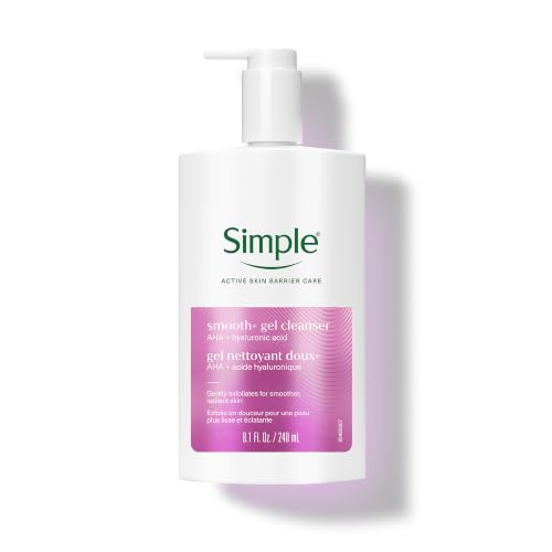 Simple Smoothing Gel Cleanser - Hydrating Exfoliating Face Wash for All Skin Types - 8.11 oz