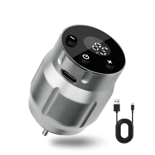 Rechargeable 1500mAh Wireless Tattoo Power Supply with Digital Screen