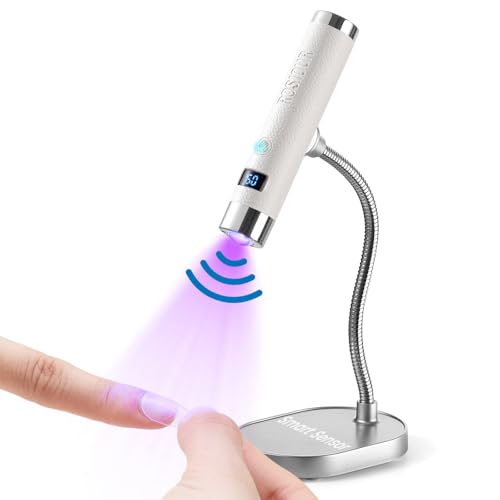Rosiour White UV Nail Lamp - Handheld with Auto Sensor & Magnetic Stand