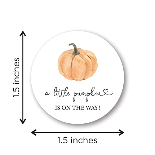 1.5" Pumpkin Baby Shower Stickers – Set of 60