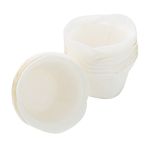 Cupcake Liners - 50 Count White Baking Cups for Muffins & Cupcakes
