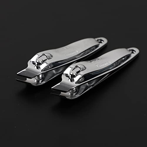 uxcell 6-Piece Slanted Edge Nail Clippers Set – Metal Fingernail & Toenail Cutters