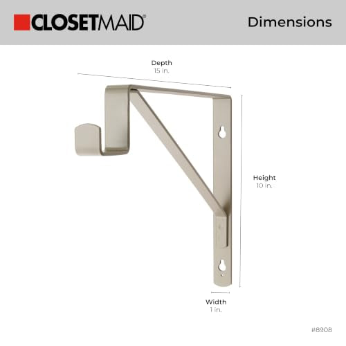 ClosetMaid SuiteSymphony Closet Bracket for Rod & Shelf Support