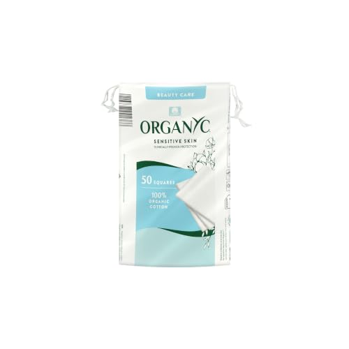 Organyc Organic Cotton Squares for Sensitive Skin - 50 Count