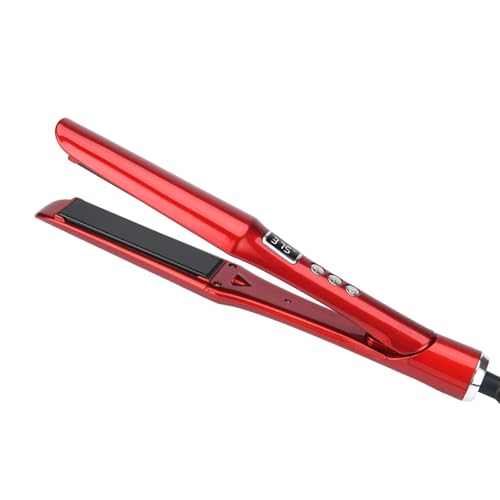 PRITECH 2-in-1 Hair Straightener and Curler - Red, Titanium & Ceramic