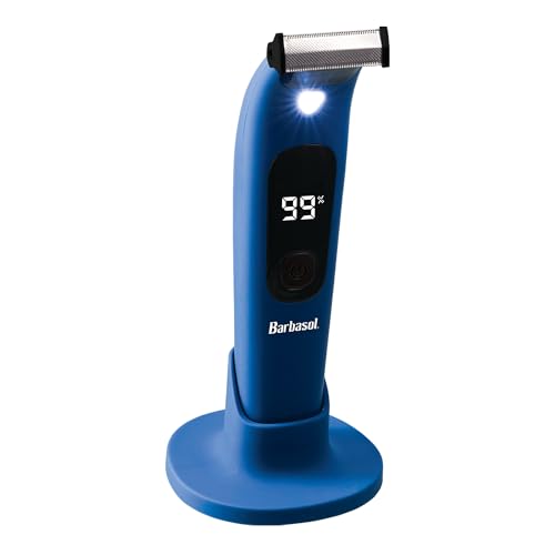 Barbasol Rechargeable Face & Body Shaver with LED Screen, Stainless Steel Blade