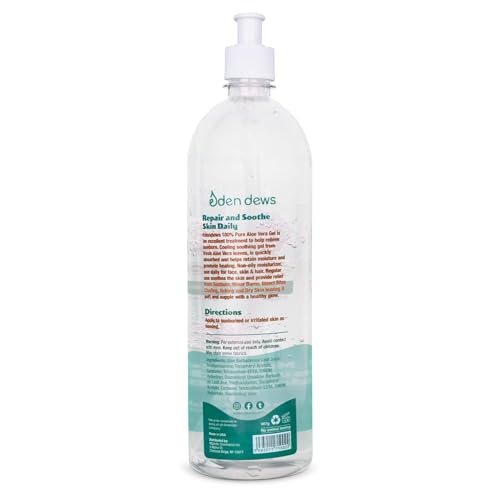 Eden Dews Organic Aloe Vera Gel 100% Pure 32 OZ - Large Size