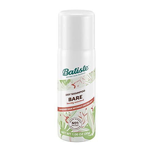 Batiste Dry Shampoo Bare Mini Travel Size 1.6 oz - Pack of 3, Refresh & Volumize Hair On-the-Go