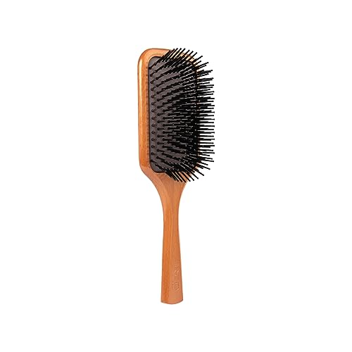 Red by Kiss Beechwood Square Paddle Hair Brush for Painless Detangling