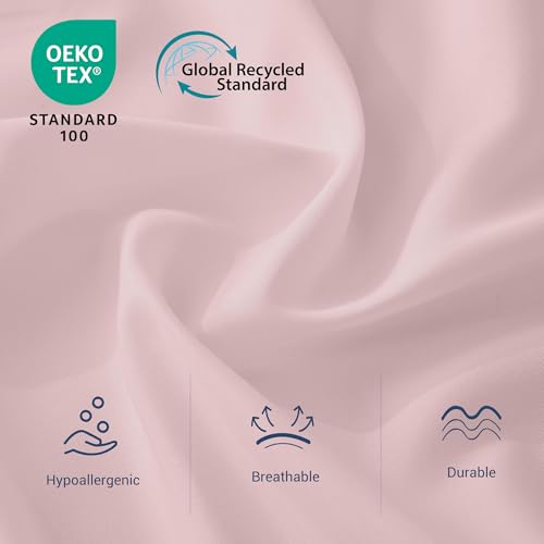 King Flat Sheet - Soft Breathable Brushed Microfiber, Pink