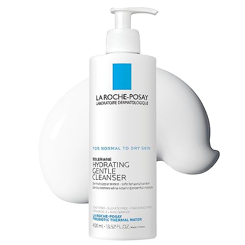 La Roche-Posay Toleriane Hydrating Facial Cleanser 13.52 Fl Oz – Gentle Daily Wash with Niacinamide & Ceramides for Sensitive Skin