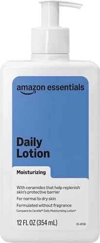 Amazon Essentials Daily Moisturizing Lotion with Ceramides, 12 fl oz
