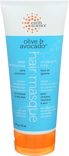 Earth Science Olive & Avocado Deep Conditioning Hair Masque - 6 Oz