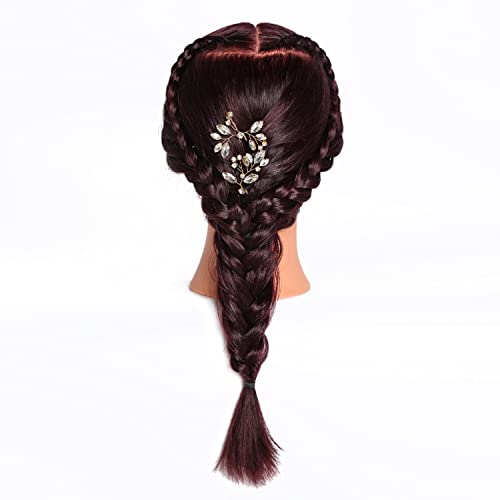 Headwinn 28" Cosmetology Mannequin Head with Brown Synthetic Hair & Clamp