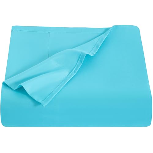 NTBAY Twin XL Soft Brushed Microfiber Flat Sheet - Blue 66 x 102