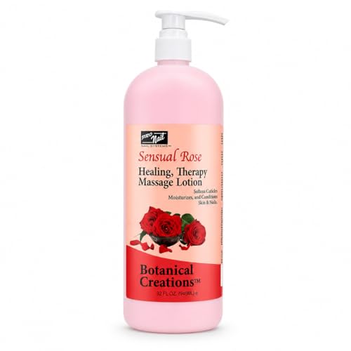 PRO NAIL Multi-Purpose Manicure & Pedicure Lotion, Rose Scent, 32 oz