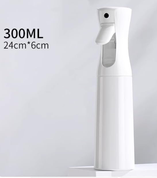 Continuous Mist Spray Bottle - 300ml | Perfect for Hair, Plants & Cleaning