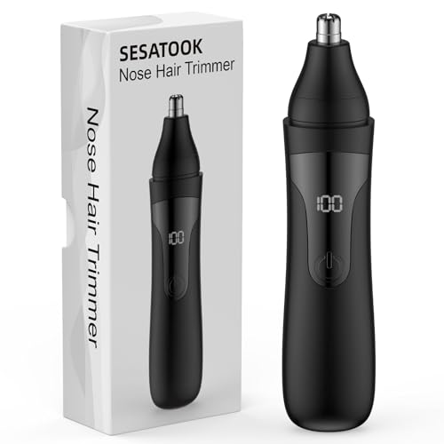 SESATOOK Rechargeable Nose Hair Trimmer - Painless Ear & Eyebrow Grooming