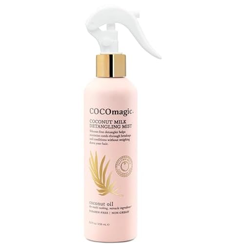 Cocomagic Coconut Milk Detangling Mist | Extra Moisturizing Leave-in Detangler | Restore Vibrancy and Boost Shine | Non-Greasy Formula | Paraben Free (8 oz)