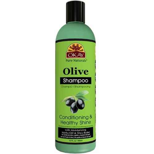 OKAY Olive Oil Shampoo for All Hair Types - Sulfate-Free Moisturizing Wash
