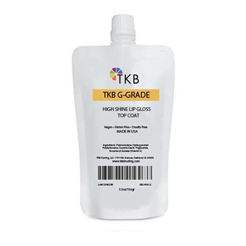 TKB High Shine Lip Gloss Top Coat - Crystal Clear DIY Lip Gloss, 5.5 Ounce