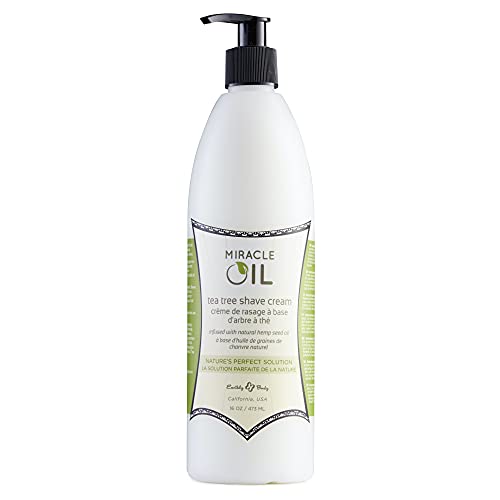 Earthly Body Miracle Oil Shave Cream - 16 Ounce - Tea Tree & Argan Oil