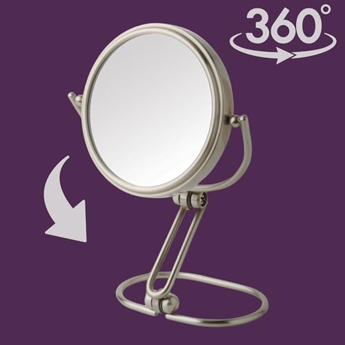 JERDON 3" Compact Folding Travel Mirror with 15X & 1X Magnification - Model MC315N