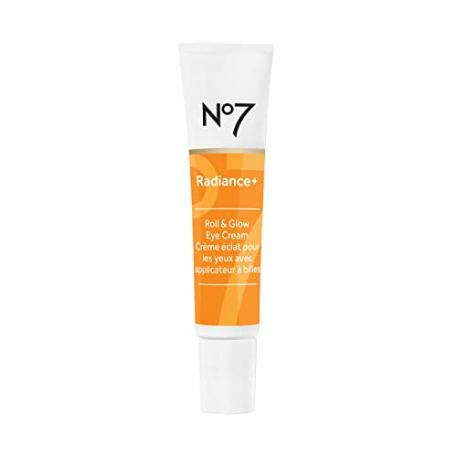No7 Radiance+ Roll & Glow Eye Cream - Brightening Caffeine & Vitamin C, 15ml