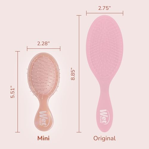 Wet Brush Mini Detangler Hair Brush Iridescence Icon Bronze Travel Hair Comb