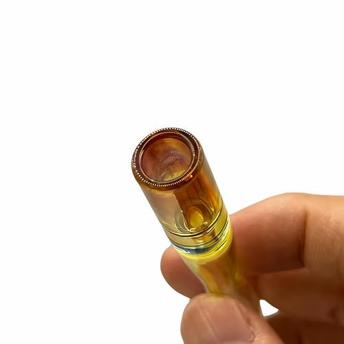Handmade 3 Inch Golden Borosilicate Glass Blowing Stem Tube - 2 PCS