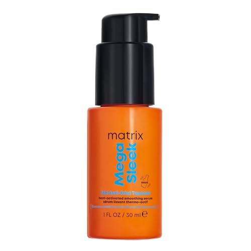 MATRIX Mega Sleek Frizz Control Serum 1 Fl Oz - Anti-Humidity, Heat Protectant & Shine