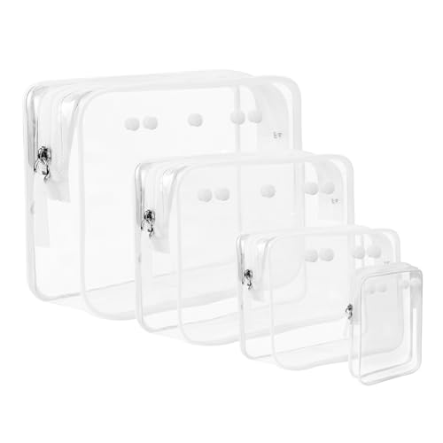 DABASHAN White Clear Waterproof Cosmetic Organizer - 4 Packs