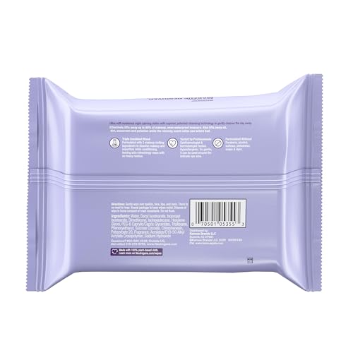 Neutrogena Night Calming Makeup Remover Wipes, 25 Count
