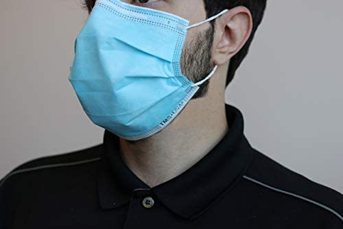 TMS Single-Use 3-Layer Face Mask - Hypoallergenic & Breathable, 50-Count