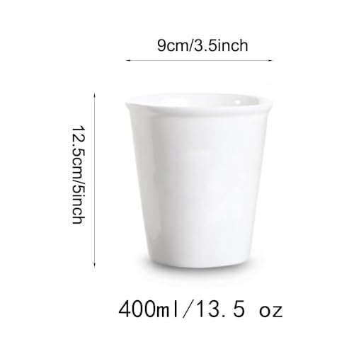 RabyLeo Eco-Friendly Ceramic Mug - Minimalist 400ml Cup for Home & Office