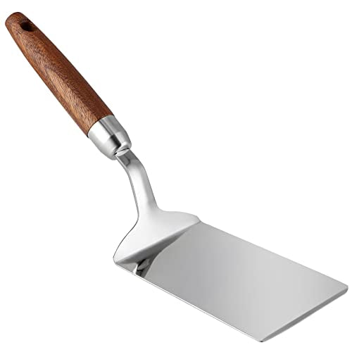 Stainless Steel Spatula with Wooden Handle for Cooking & Grilling