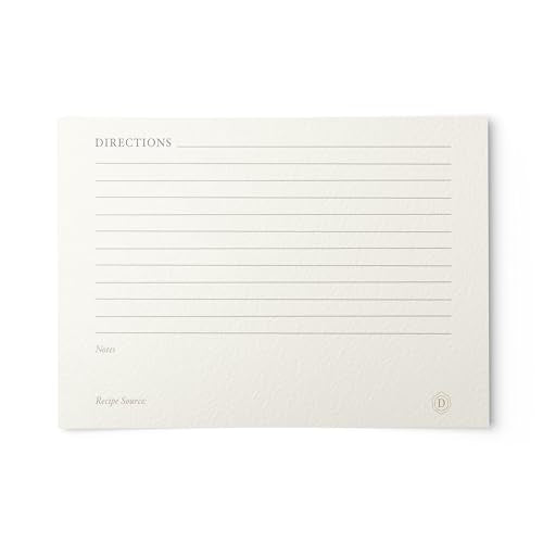 Elegant Recipe Cards - Champagne Gold, 4x6 Double-Sided Design
