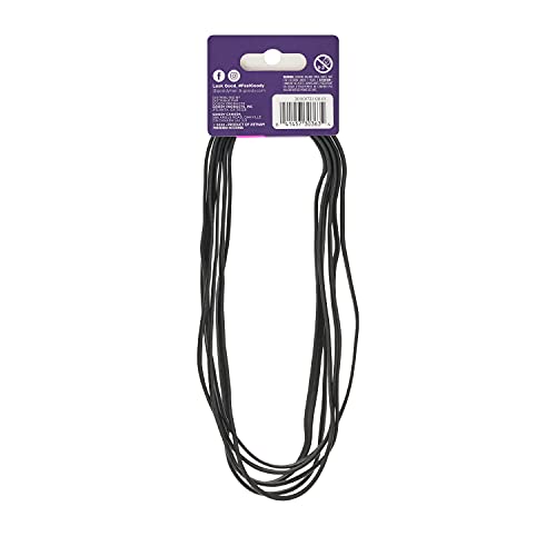 GOODY Ouchless Black Hairbands, 6 Count Pack of 2 - No Metal