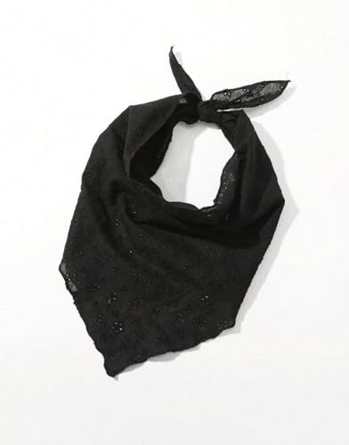 Huachi Floral Lace Head Scarf Headband for Women - Adjustable Hair Accessory