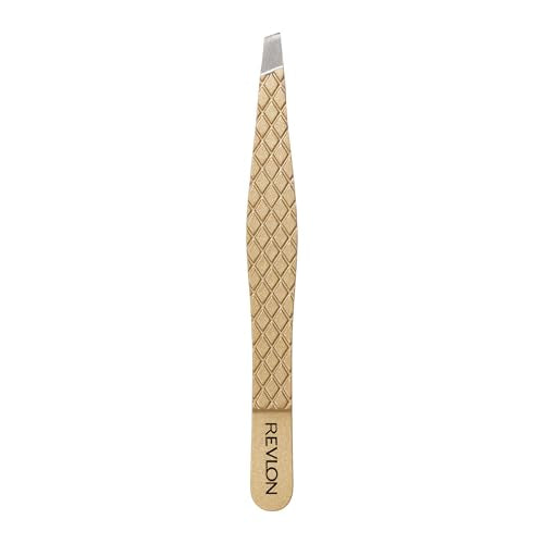 Revlon Gold Series Slant Tip Tweezers - Diamond-Coated Precision - 1 Count