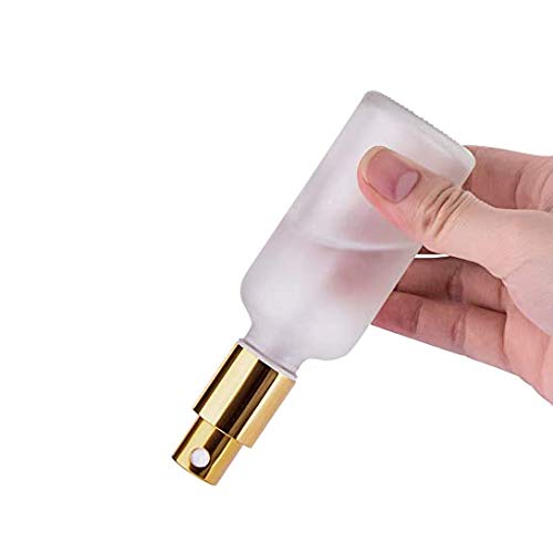 30 Pack 1 Oz Frosted Glass Spray Bottles with Mist Sprayer & Pump Cap